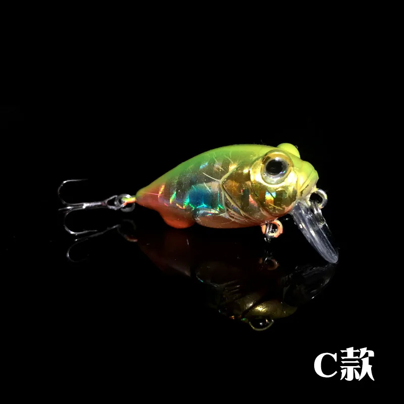 Señuelo de Pesca duro de diseño japonés, 1 piezas, 4cm/5,2g, Mini cebo de manivela para lucio, perca, lubina, Crankbait - imagen 2