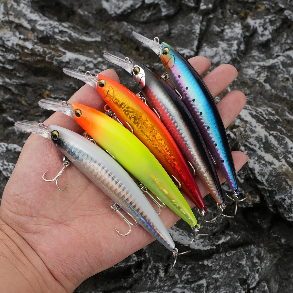 Señuelo de pesca de pececillo hundido, 110mm, 38g, duro, profesional, agua de mar pesada, señuelo de fundición larga, señuelo de pesca hundido Swimbait - imagen 5