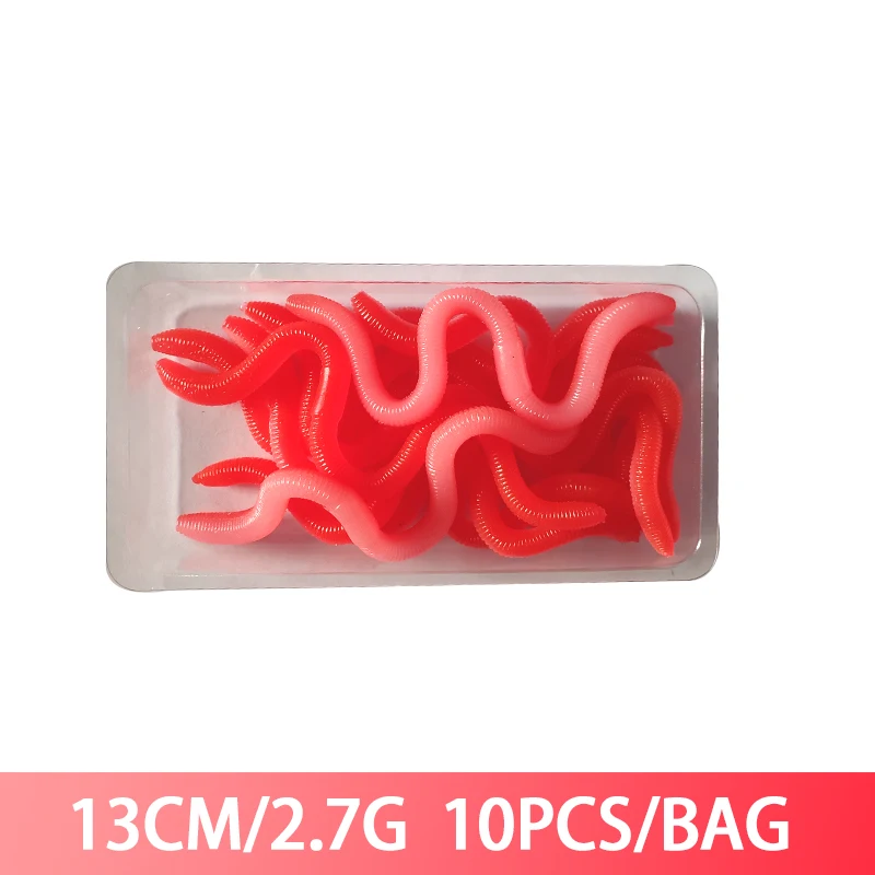 TAKEDO 13CM 2,9G MY09 versos de tierra Señuelos de pesca blandos peces gusanos rojos cebo Luya Señuelos de pesca cebo blando señuelos para lubina carpa atún - imagen 3