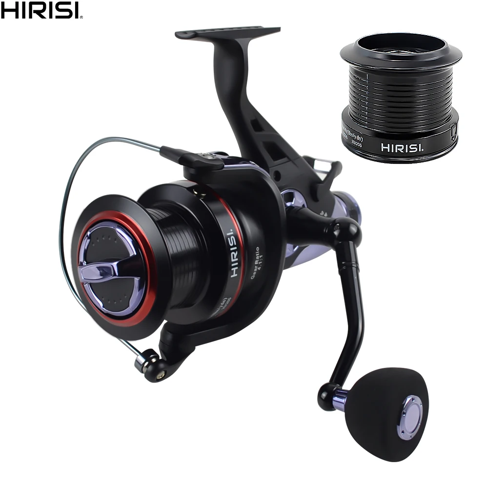Hirisi carretes de pesca de carpa, alimentador de freno doble con carrete giratorio Extra gratis, HQ8000