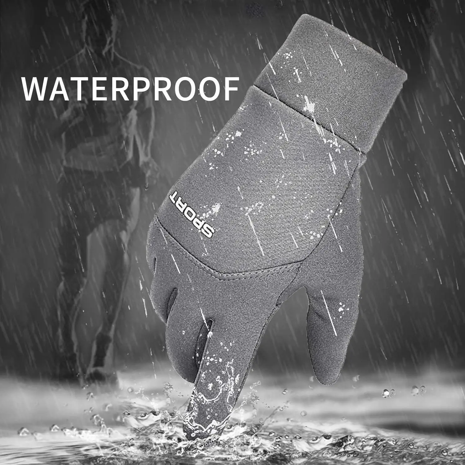 Guantes de motociclista de invierno para hombres y mujeres, guantes impermeables cálidos a prueba de viento para motocicleta con pantalla táctil, ciclismo, Snowboard, conducción, deportes de esquí - imagen 2