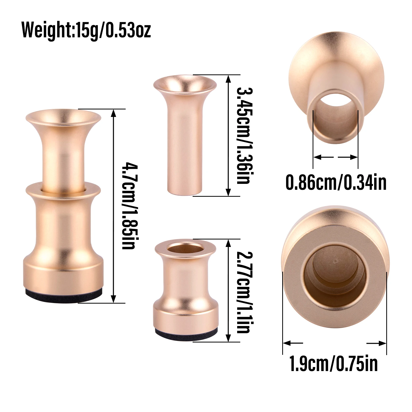 Herramienta para atar moscas de 4,7 cm, apilador de pelo de aleación de aluminio desmontable para atar Streamer seco, estimulador de pelo de ciervo y alce, herramienta de pesca con moscas - imagen 2