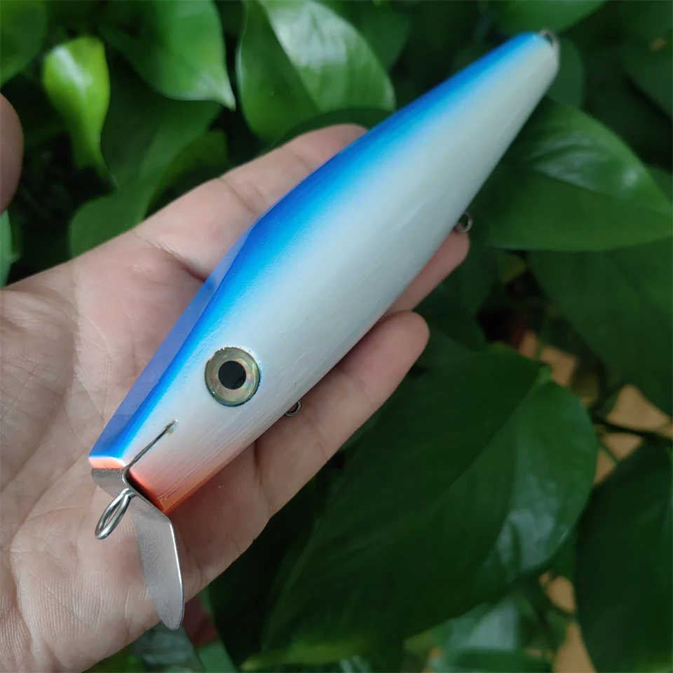 SWOLFY-Cebo Artificial de madera para pesca en agua salada, lure17 cm, 68g, Popper de agua superior, para playa, pesca en el océano - imagen 5