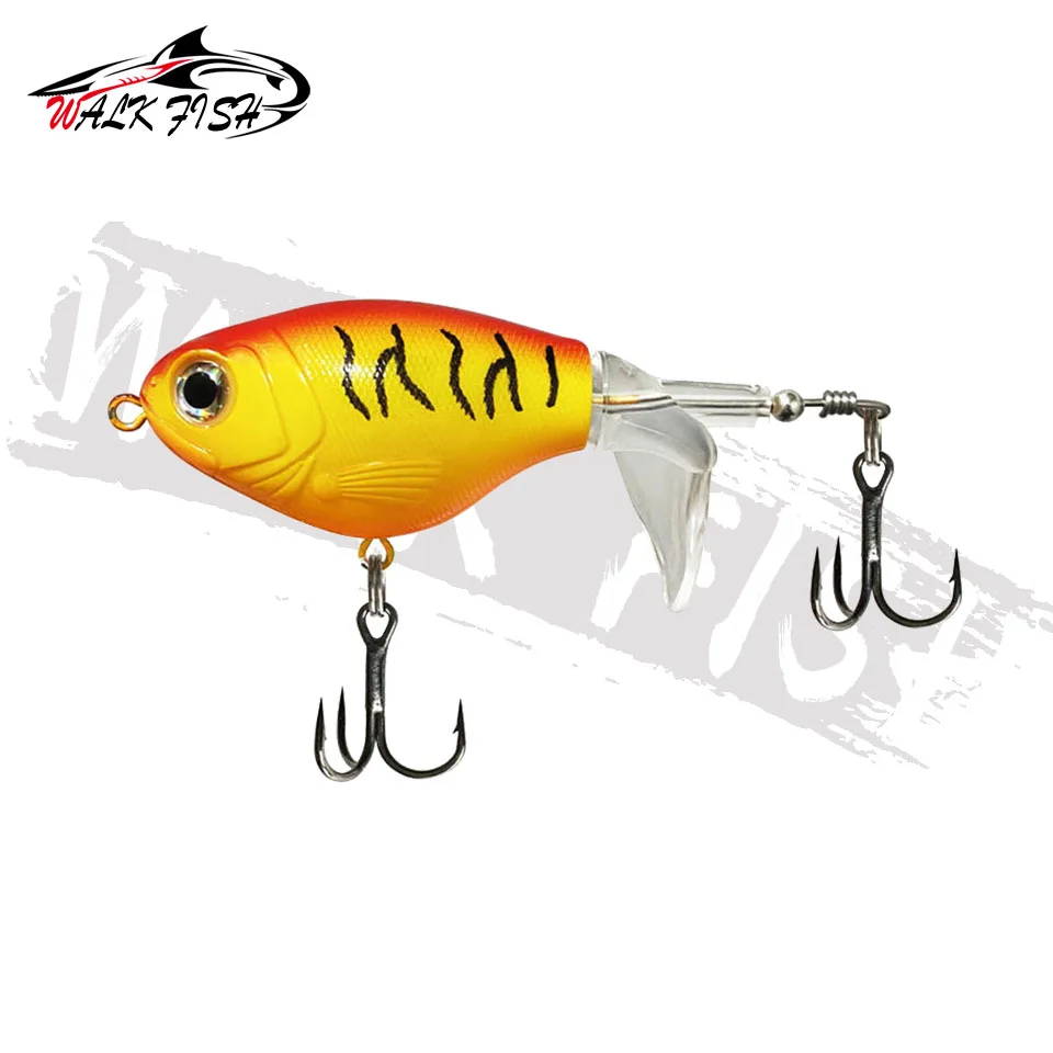 WALK FISH-señuelo de pesca de 1 piezas, cebos artificiales de cola giratoria flotante, 10/14g - imagen 4