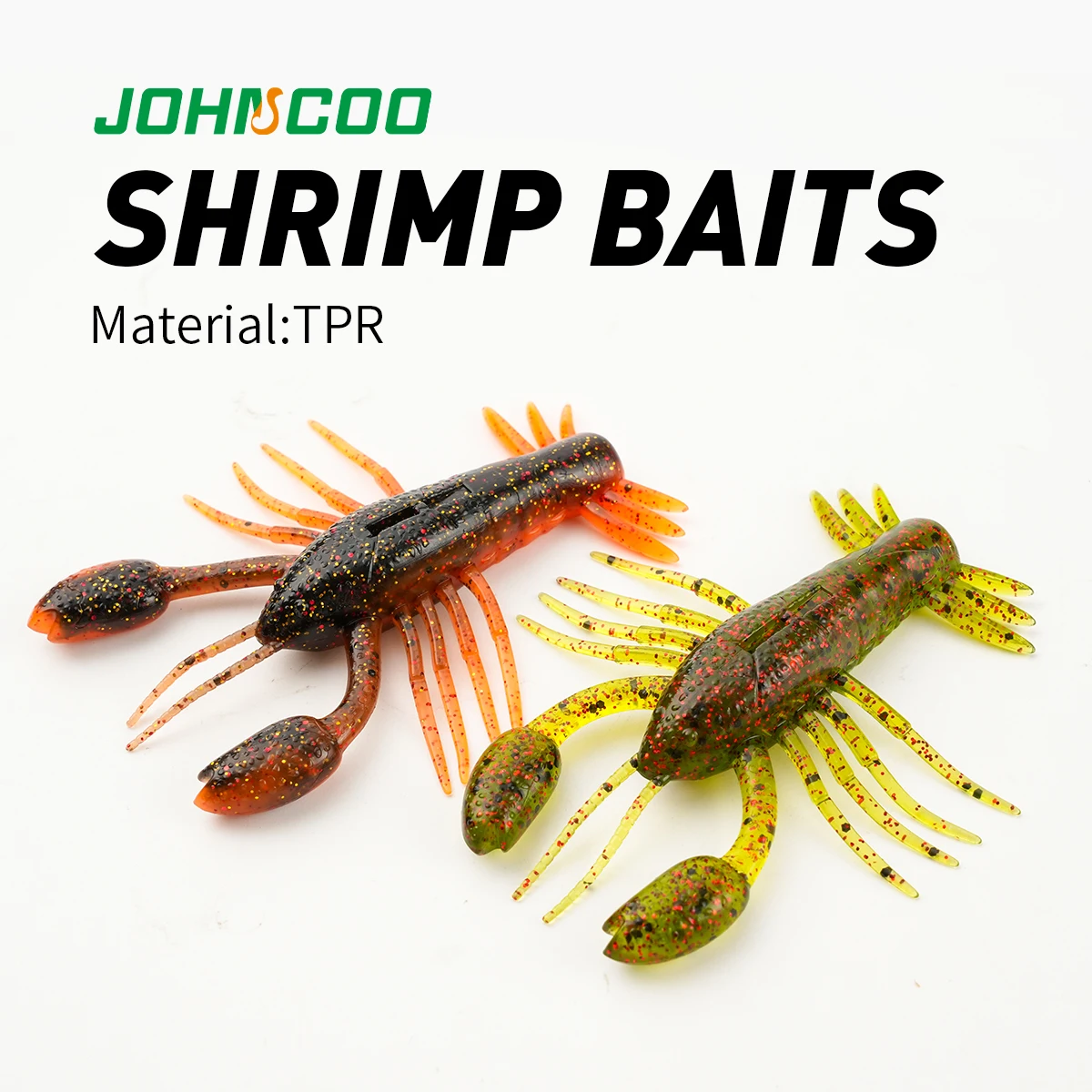 4 uds/pkt cebo blando de camarones flotante 80mm 8,7g señuelo suave Wobbler cebos de lubina cangrejo Artificial Pesca - imagen 2