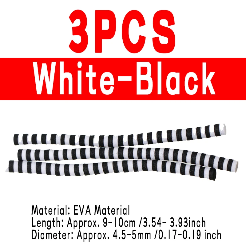 3pcs white black
