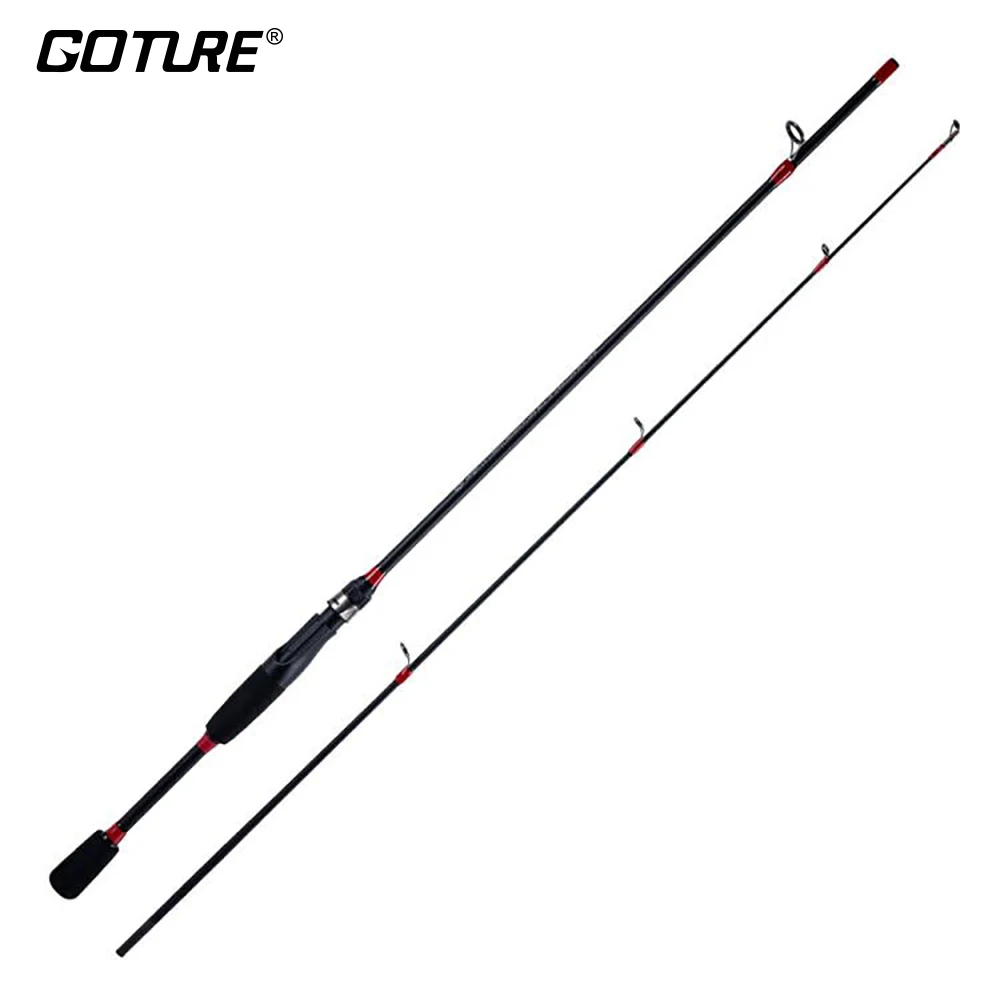 Goture Caña Spinning Ultraligera 1.68-2.1m Carbono y Fibra de Vidrio