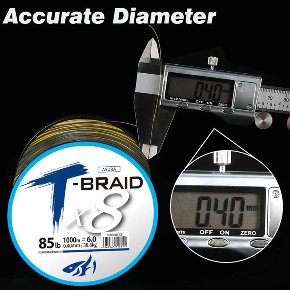 ThornsLine X8, línea de pesca trenzada mejorada, línea de PE multifilamento de 8 hebras súper fuerte, línea trenzada de 300-1000M, todo para peces y carpa - imagen 5
