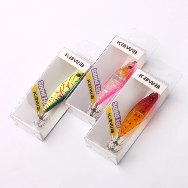 RUKE-señuelo de madera para pesca de camarones, anzuelos de calamar, 4/5, 5g, 50/55mm, revestimiento UV, pulpo, sepia, camarones, Jigging, 1 ud. - imagen 3