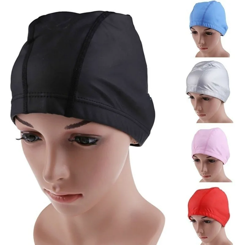 Gorro de Natación Elástico Unisex – Color sólido impermeable para adultos - imagen 5
