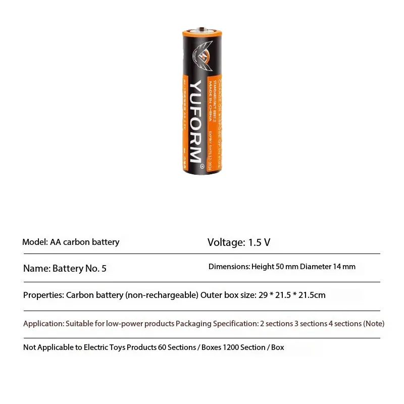 Pilas AA Carbono 1,5V – Alta Capacidad para Equipos de Pesca - imagen 4
