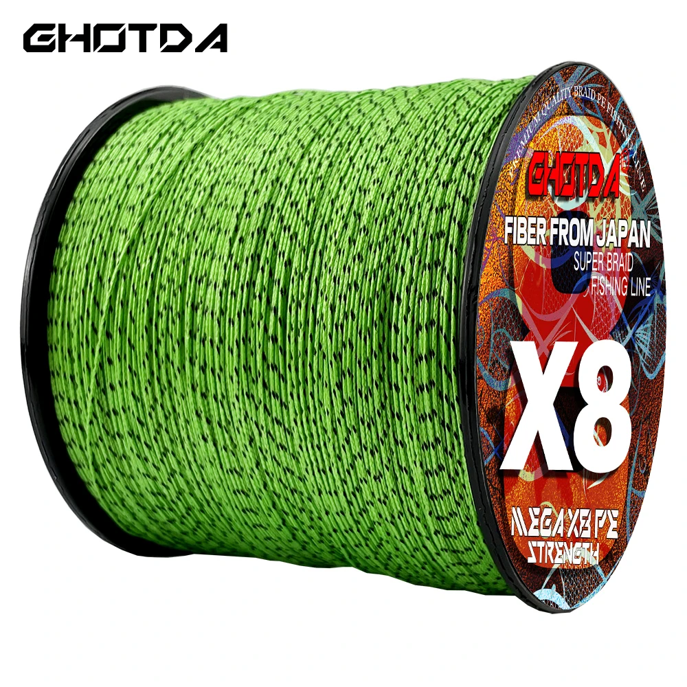 GHOTDA-sedal de pesca de 8 hebras, hilo trenzado de PE de 300M, alambre para Mosca de carpa, multifilamento, línea de mar Multicolor japonesa, superfuerte - imagen 2