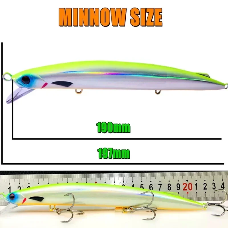 GREENSPIDER-señuelo de pesca de piscardo, cebo duro de fundición larga, Jerkbait, agua de mar, atún de lubina, 190mm, 36g, nuevo - imagen 2