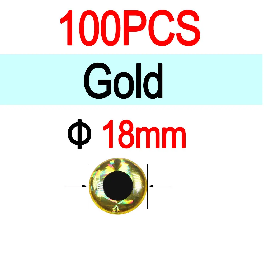 18mm Gold100pcs