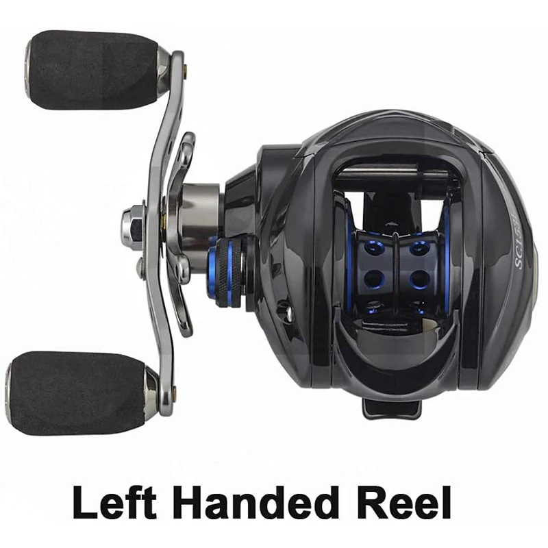 Carrete de pesca Fishdrops Baitcasting, relación de engranaje 7,0:1, carrete de pesca con ruedas para cebo de agua dulce de perfil bajo - imagen 5