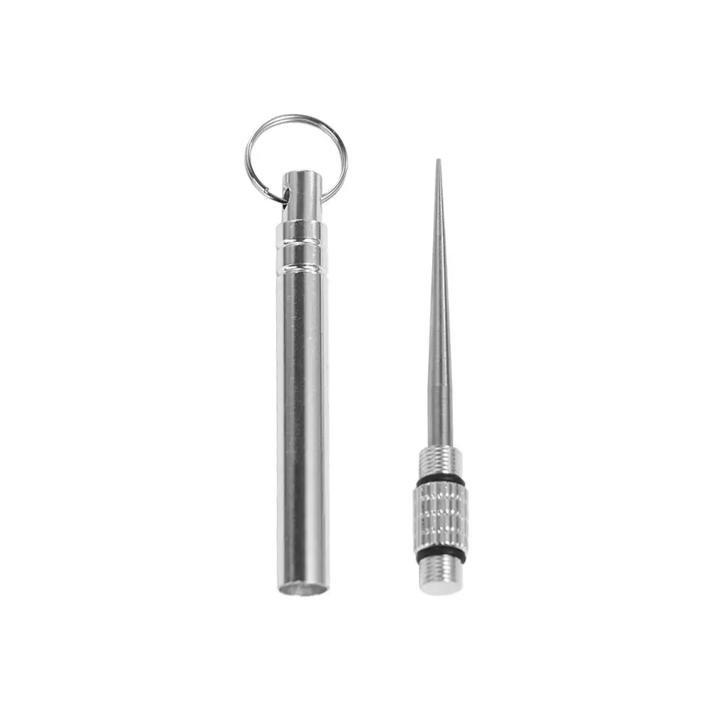 Accesorio de limpieza dental duradero portátil con soporte herramienta EDC para exteriores tenedor de fruta palillo de dientes de Metal - imagen 5