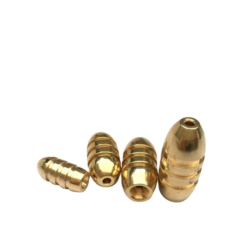 Plomos de pesca de cobre Dezhou, 50 piezas en caja, subaccesorios de carretera de caída de plomo concéntrico roscado, 1,8, 3,5, 5, 7, 10 G - imagen 5