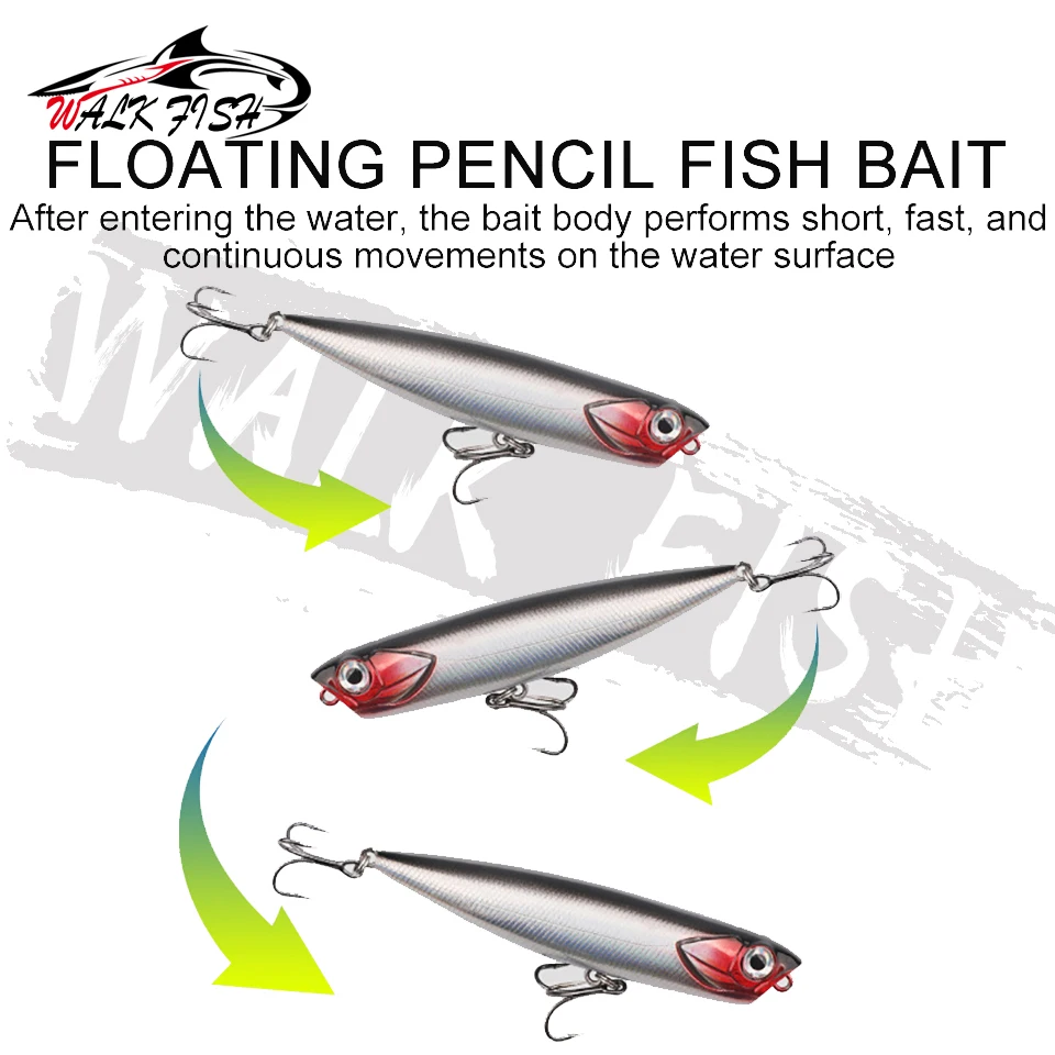 WALK FISH-señuelo de lápiz Topwater, cebo de 5,5g y 10g, flotante, Whopper Plopper, aparejos de Pesca, 1 piezas, nuevo - imagen 3