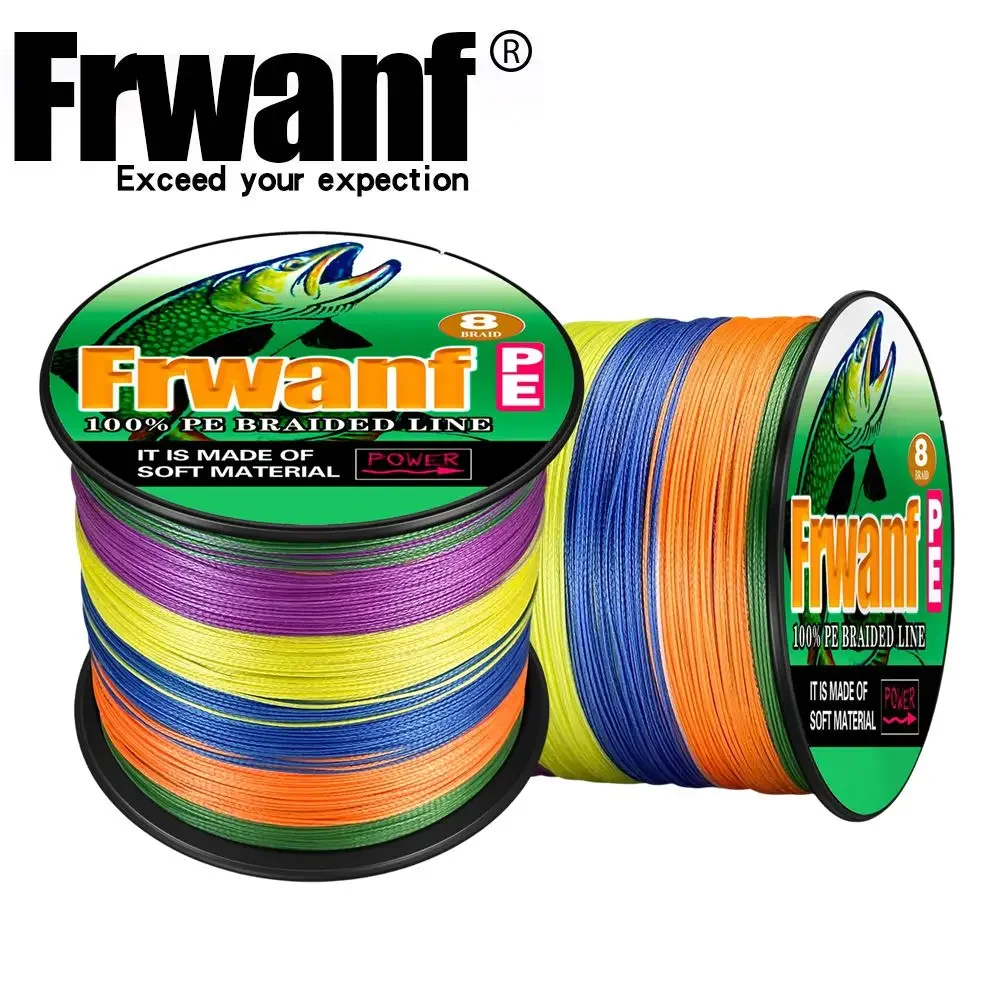 Frwanf-sedal de Pe multifilamento de 8 cables, línea japonesa de 500M, 8 hebras trenzadas, 10-100LB, accesorios de pesca de carpa, cable japonés - imagen 4