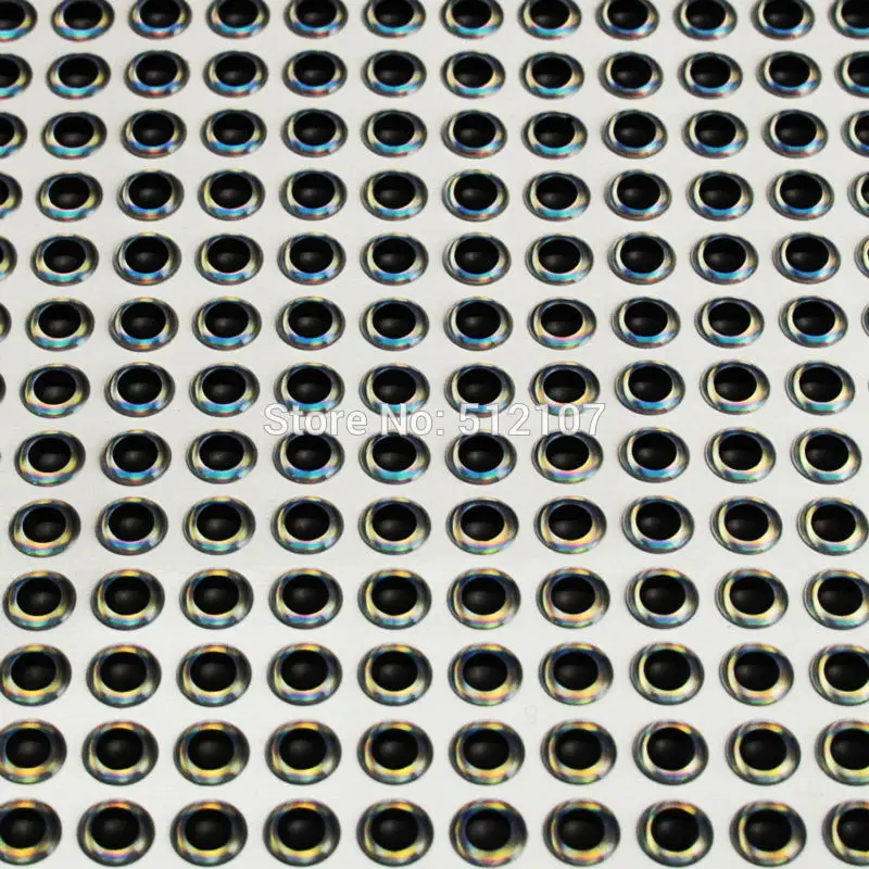 Countbass 50 ojos de señuelo de pesca 3D moldeados en plata para cuerpos de señuelo sin pintar, tamaño 3,5 4,0 4,5 5,0 5,5 6,0 6,5 7,5 8,0 mm - imagen 4