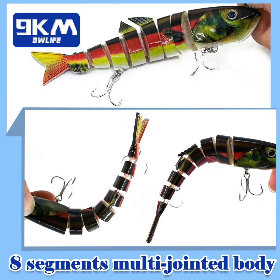 Señuelos de pesca multiarticulados Swimbait 22g para lubina trucha Topwater señuelos trucha Walleye Pike Bass señuelo de pesca de agua dulce 13cm - imagen 4