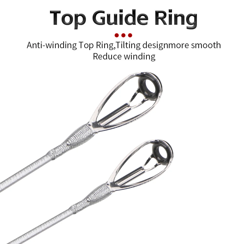 Caña de pescar con señuelo de 4 secciones, 1,8 M, 2,1 M, Spinning/Casting, MH Power, fibra de carbono, peso del señuelo 14-35g - imagen 2