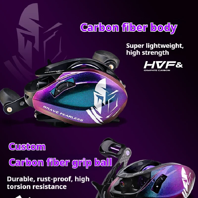 Hasta Knight Carrete Baitcast Carbono Microfibra - imagen 2