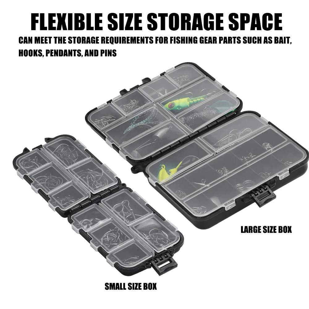 Caja de aparejos de pesca: organizador de compartimentos espaciosos con diseño ultraportátil para anzuelos, señuelos, cebos, accesorios de pesca - imagen 5