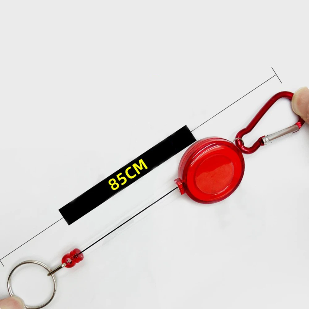 Llavero retráctil de pesca, Cable combinado de engranaje, soporte de insignia de fácil liberación, Retractor Zinger de pesca con mosca, accesorios de aparejos de pesca - imagen 4