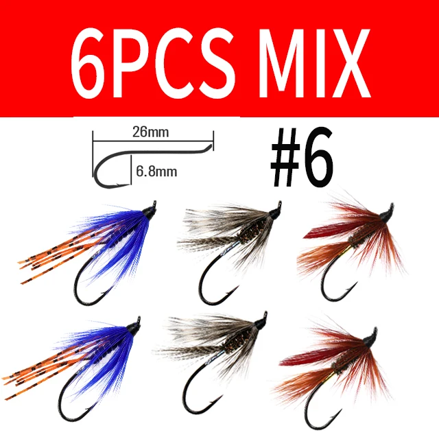 8pcs Mix size 6
