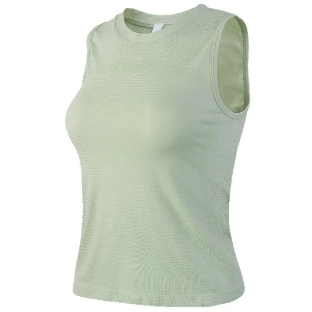Chaleco de Yoga sin mangas para mujer, camiseta de manga corta de secado rápido para correr, camiseta de gimnasio de diseño delgado, ropa deportiva para correr - imagen 4