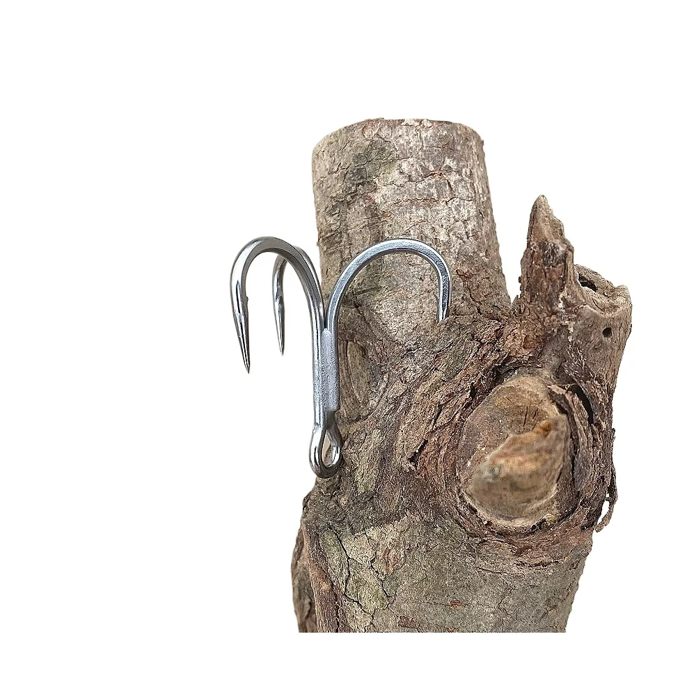 Mustad JL75NP Jaw Lok en línea 5X fuerte juego grande señuelo de agua salada anzuelo de pesca triple - imagen 4