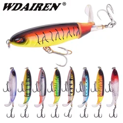 Señuelos de pesca giratorios de agua superior, hélice de 10cm y 13,5g, Wobblers giratorios de cola suave con anzuelos fuertes, cebo Artificial, Lucio, 1 Uds.