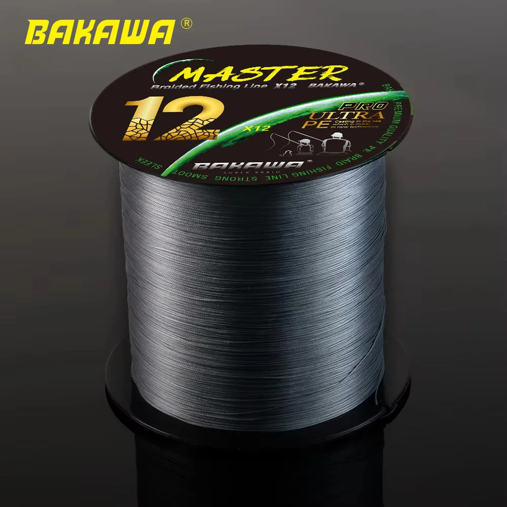 BAKAWA-sedal de pesca trenzado de 12 hebras, 300M X12 PE, agua de mar, agua dulce, equipo de pesca de carpa, accesorios duraderos - imagen 2