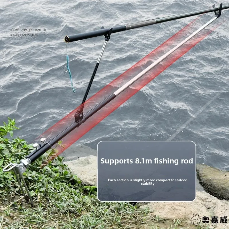 Varilla de fiing de acero inoxidable, soporte para pulsera, plataforma para pistola, soporte para poste de fiing de mano, accesorios para equipos de fiing, cámara para exteriores... - imagen 4