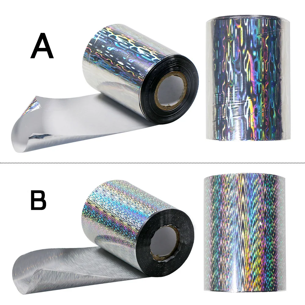 Elllv-rollo de 8cm x 120 m/rollo de papel holográfico para estampar en caliente, señuelo de pescado, Material de piel para señuelos duros, cuchara, cebo, transferencia térmica - imagen 4