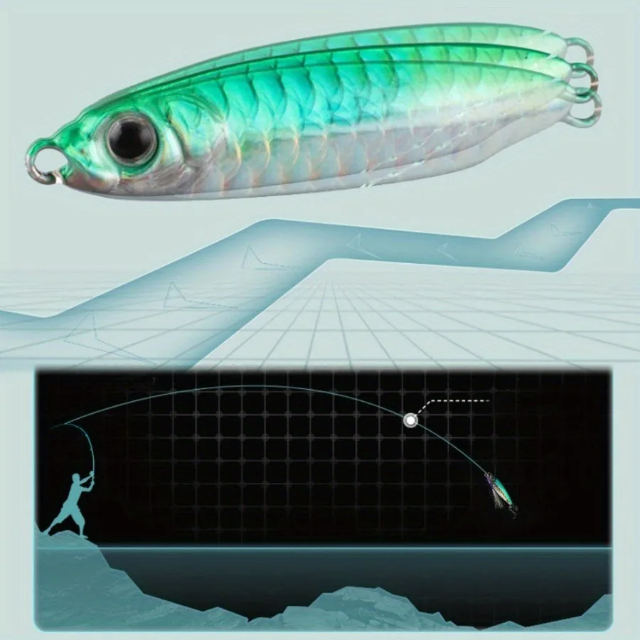 Ackibbik-cuchara de plantilla de Metal fundido, 8 Uds., 30g, juego de cuchara de Jigging de Metal para agua salada, plantillas de trucha y pescado, señuelos, cuchara de mar - imagen 5