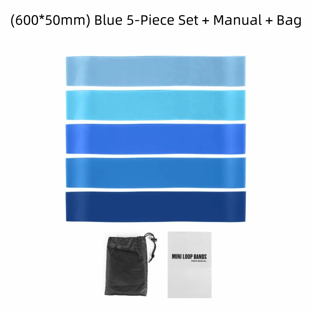 Bandas elásticas de bucle para ejercicio, 5 niveles de peso, TPE grueso, Pilates, bandas flexibles moldeadoras, bandas de resistencia para Yoga, entrenamiento Crossfit