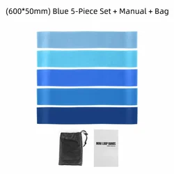 Bandas elásticas de bucle para ejercicio, 5 niveles de peso, TPE grueso, Pilates, bandas flexibles moldeadoras, bandas de resistencia para Yoga, entrenamiento Crossfit