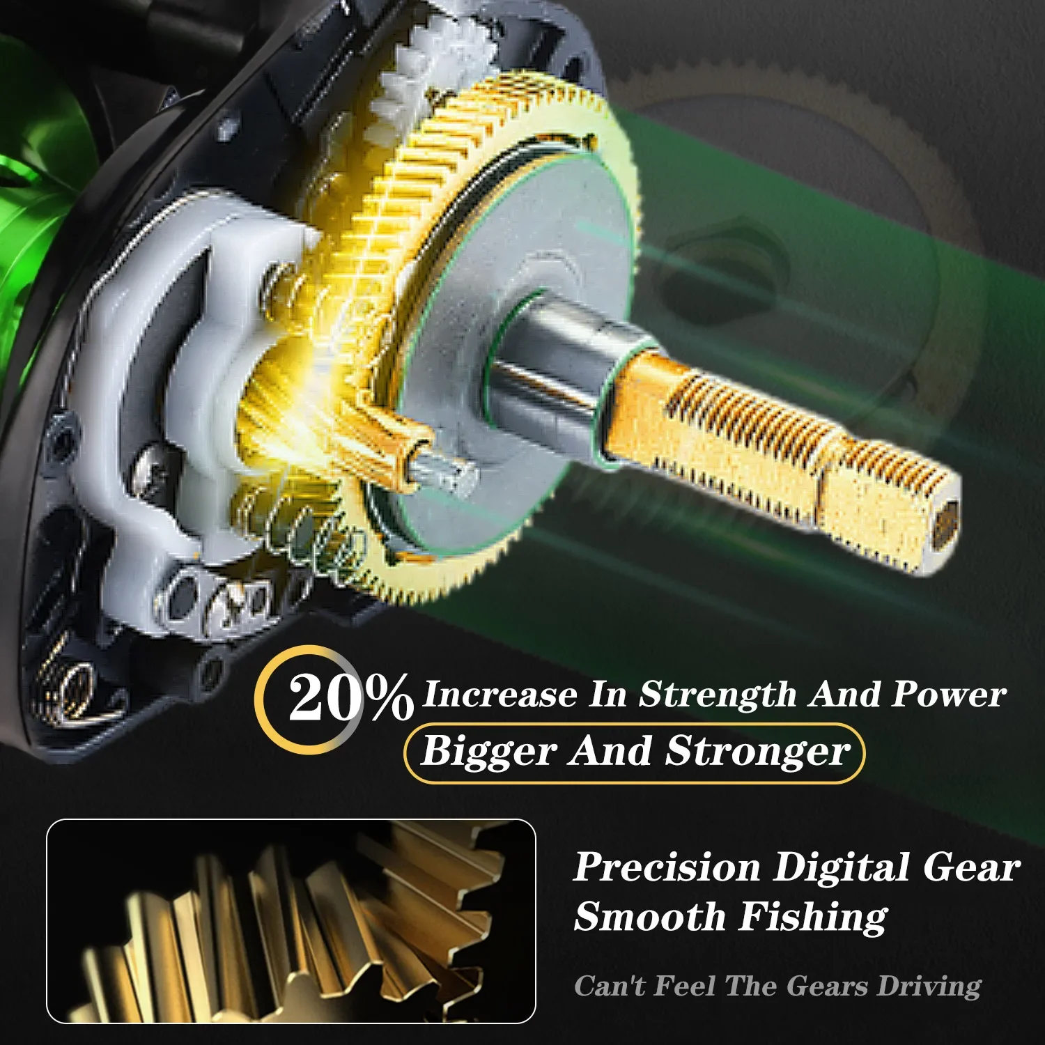 Experiencia Precisión y potencia mejoradas con nuestro sistema de engranajes avanzados para una pesca más suave