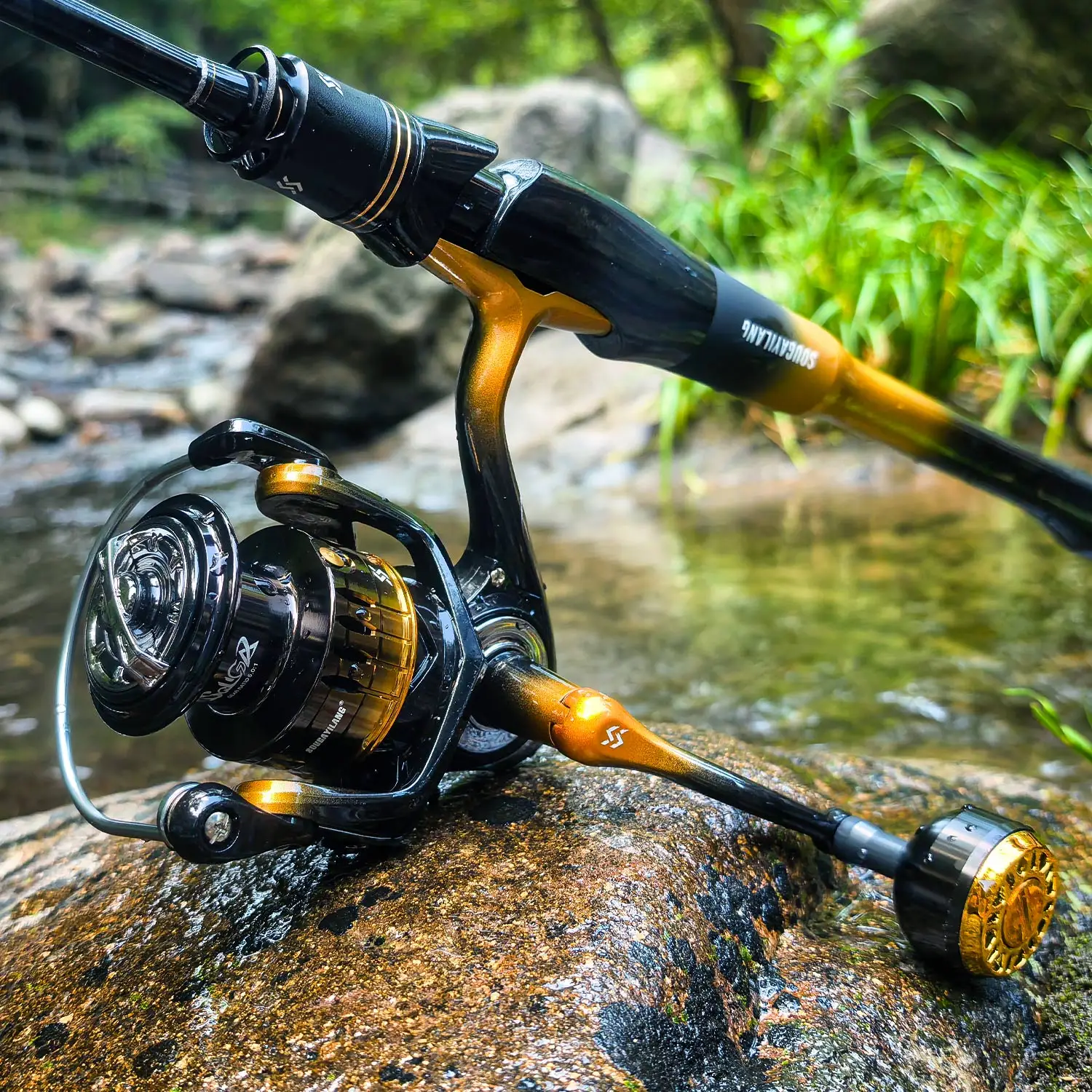 Carrete de pesca giratorio Sougayilang 1000-5000, relación de engranaje 5,0:1, arrastre máximo CNC, carrete giratorio de 10kg, trucha de lubina para pesca en agua dulce - imagen 5