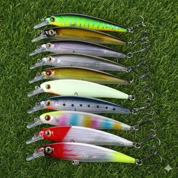 10 Uds. Juego de Señuelos de Pesca profesionales 11cm 13,4g Minnow Jerkbait Bass Pike Walleye Crankbaits cebos duros señuelo Artificial Pesca