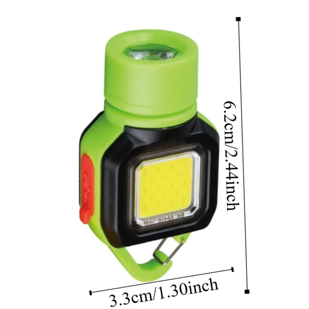 Llavero con linterna recargable para exteriores, llavero portátil multifunción brillante, Mini llavero con luz LED portátil - imagen 5
