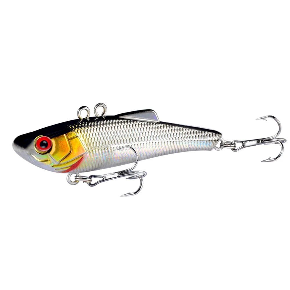 Señuelo de pesca VIB, 1 piezas, 7cm, 7g, ojos 3D, arrastre Artificial, plástico, vibración de hundimiento, Wobblers para Lucio, aparejos de pesca en hielo de invierno - imagen 5