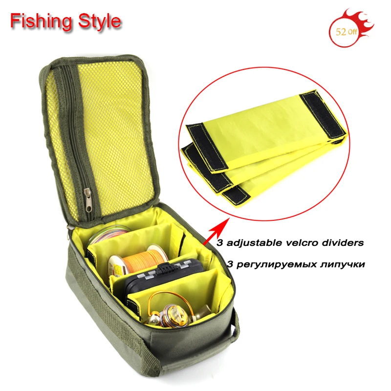 Bolsa de carrete de pesca 3 en 1, bolsa de aparejos de pesca, gancho de señuelo de línea de pesca, bolso de almacenamiento impermeable, equipo de carrete de pesca de carpa al aire libre M250 - imagen 3