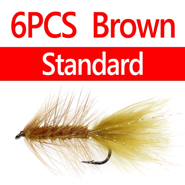 6pcs Standard Brown
