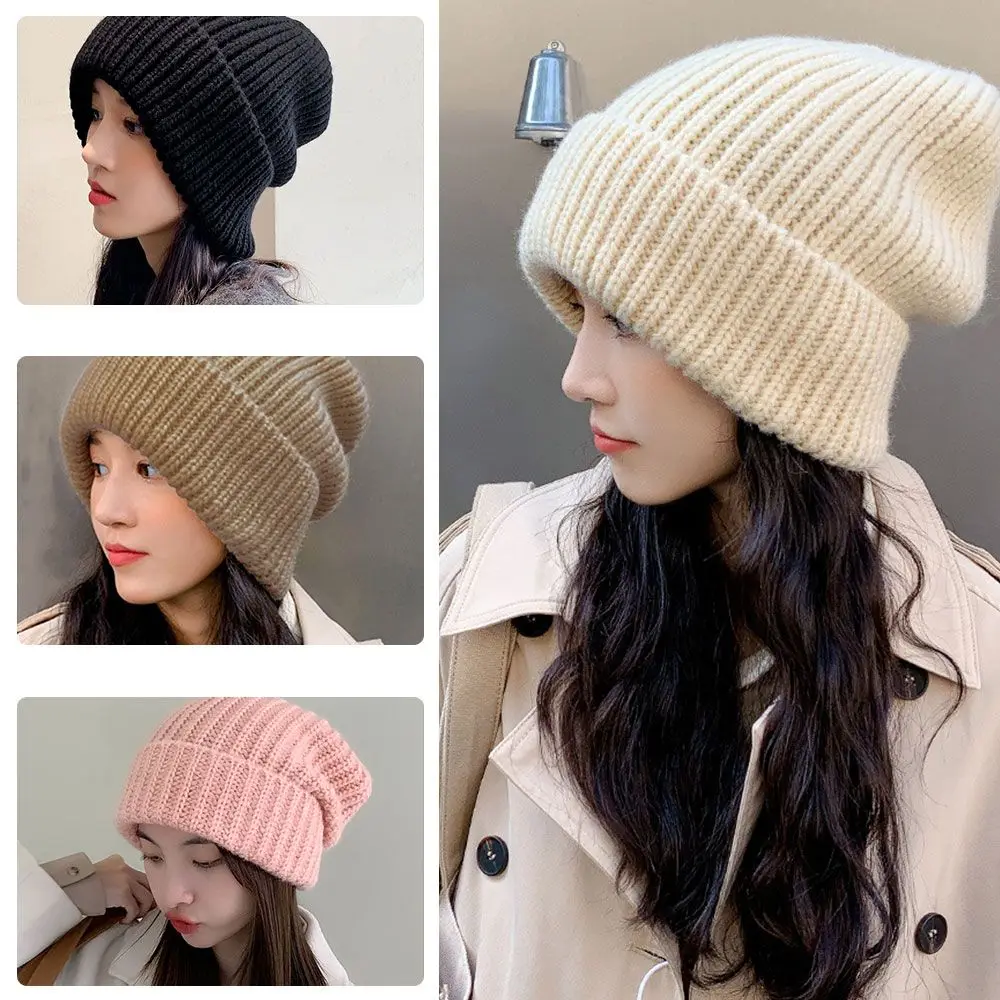 Gorros de punto multicolores de alta calidad para mujer/hombre, gorros lisos y bonitos para invierno y otoño, gorro más cálido para exteriores