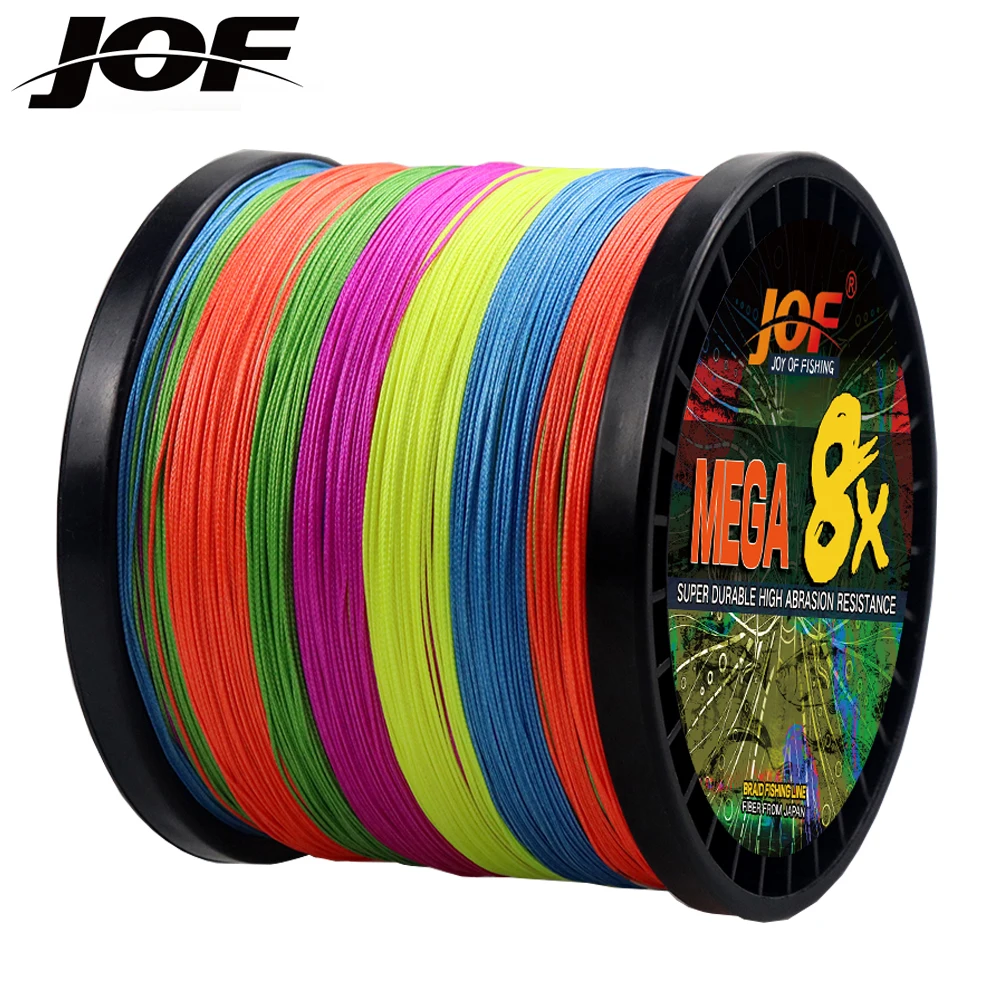 JOF-sedal de Pesca multifilamento trenzado de PE, 8 hebras, 1000M, 500M, 300M, tejido de mosca de agua salada para Pesca de carpa - imagen 4