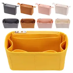 Bolso de fieltro ordenado, bolsa de inserción, soporte para bolsa, organización de almacenamiento, bolsa interna, forro de bolso multicolor