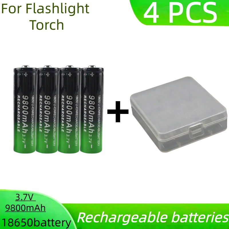 Batería 18650 3.7V 9800mAh alta calidad para linterna de pesca
